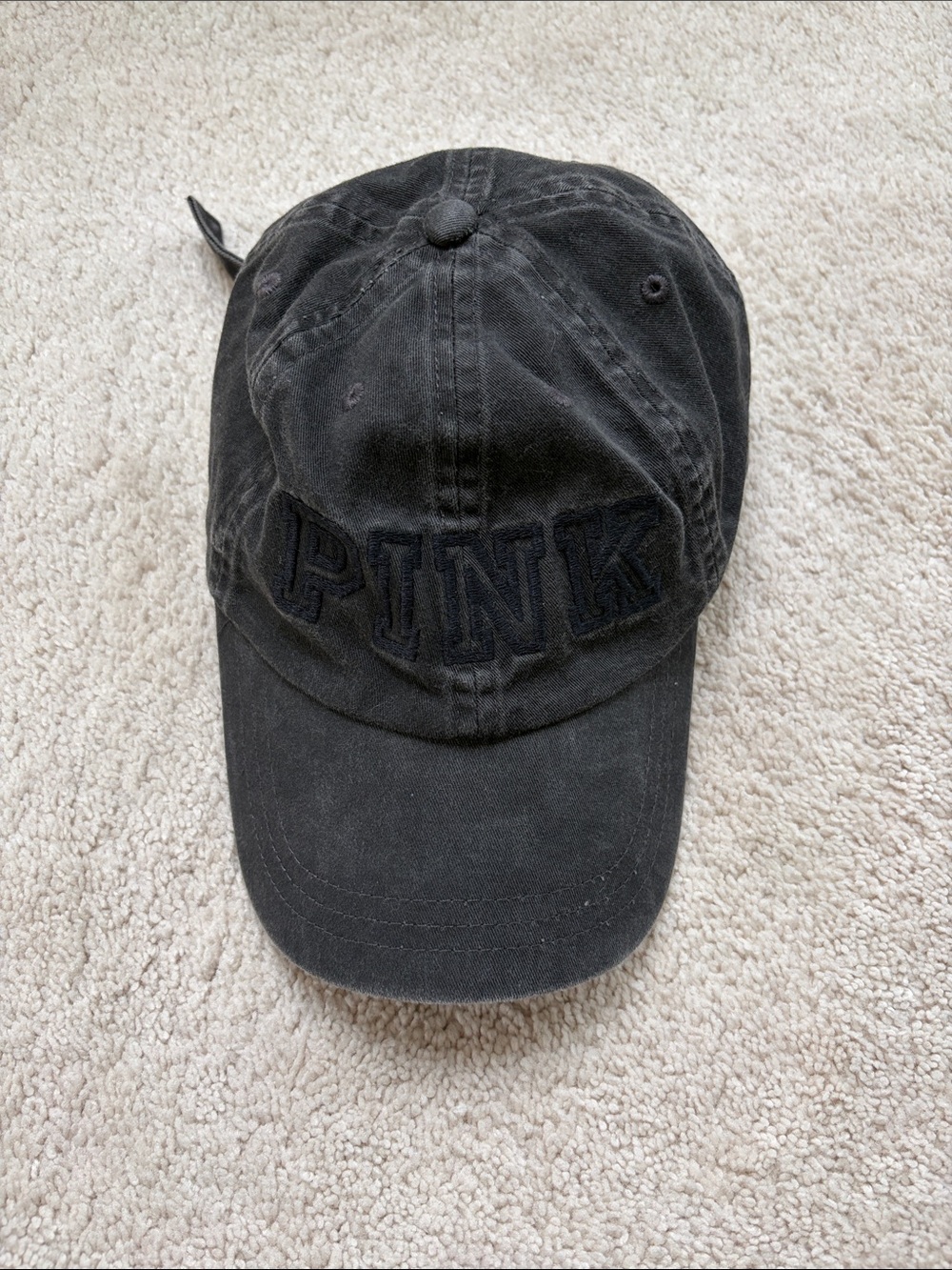 PINK Victoria's Secret Black  Logo Hat